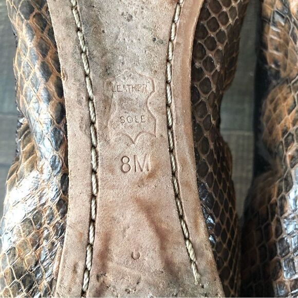 Tory Burch Caroline 2 Snake Print Ballerina Flat - Picture 8 of 10